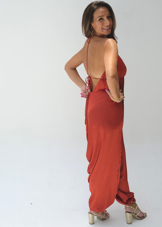 Sadie Jumpsuit - Burnt Orange