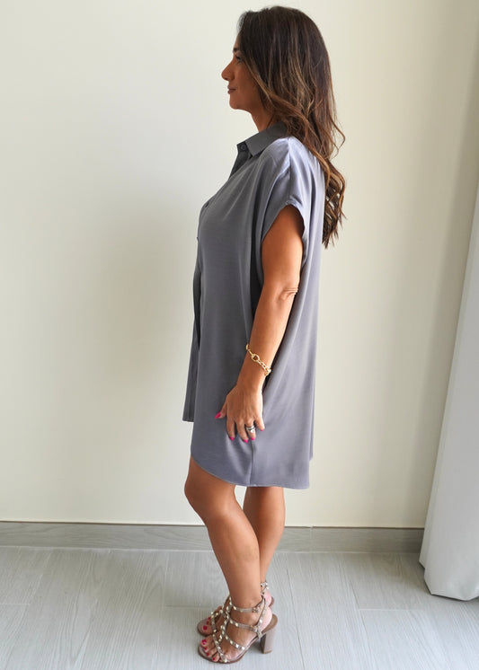 Rayne's Work Dress - Grey