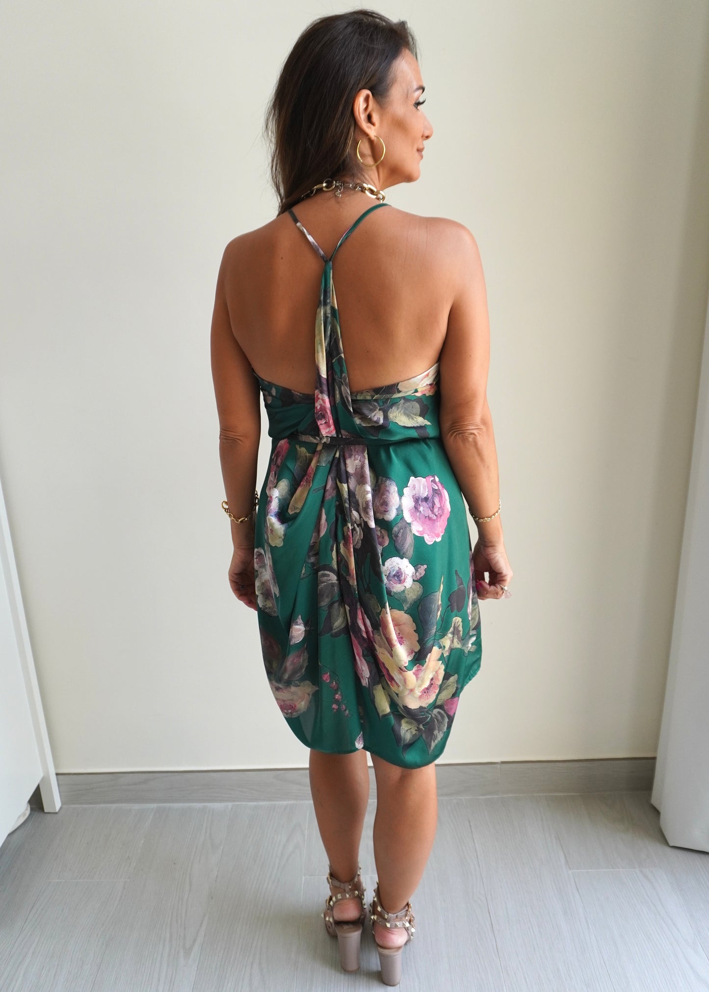 The Rebecca Dress - Green Floral