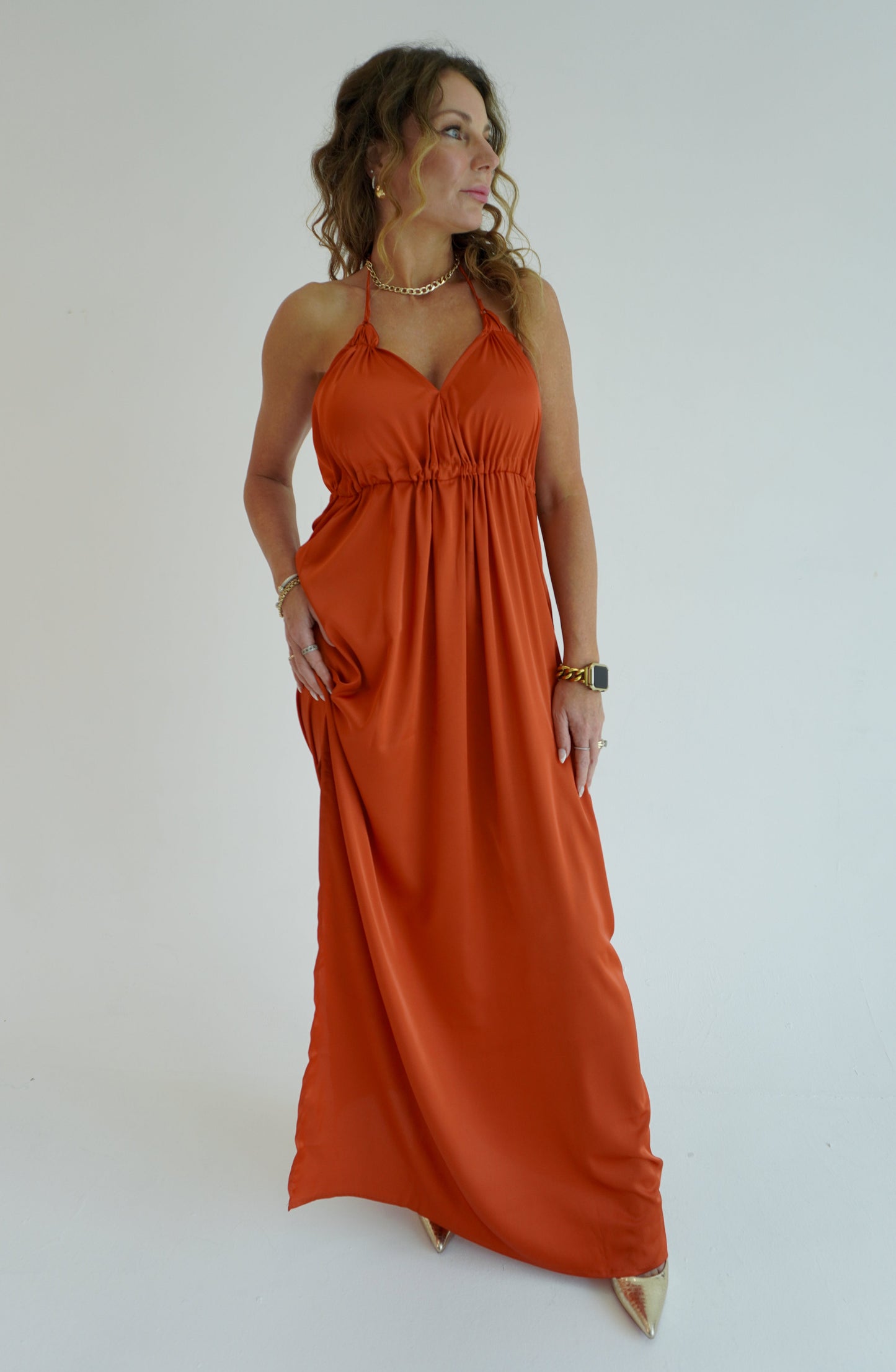 Sadie Maxi Dress - Burnt Orange
