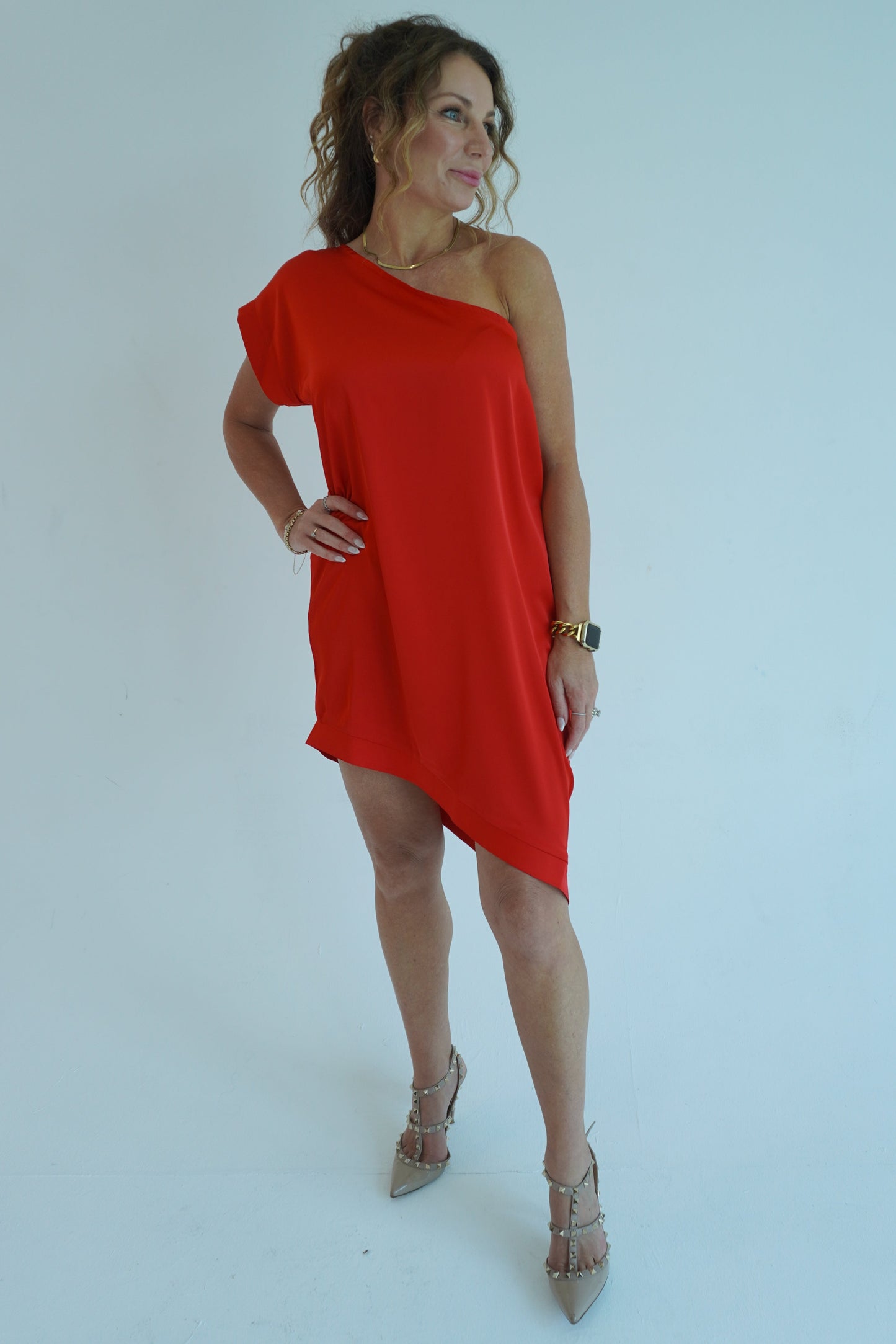 The Holly Dress - Cherry Red