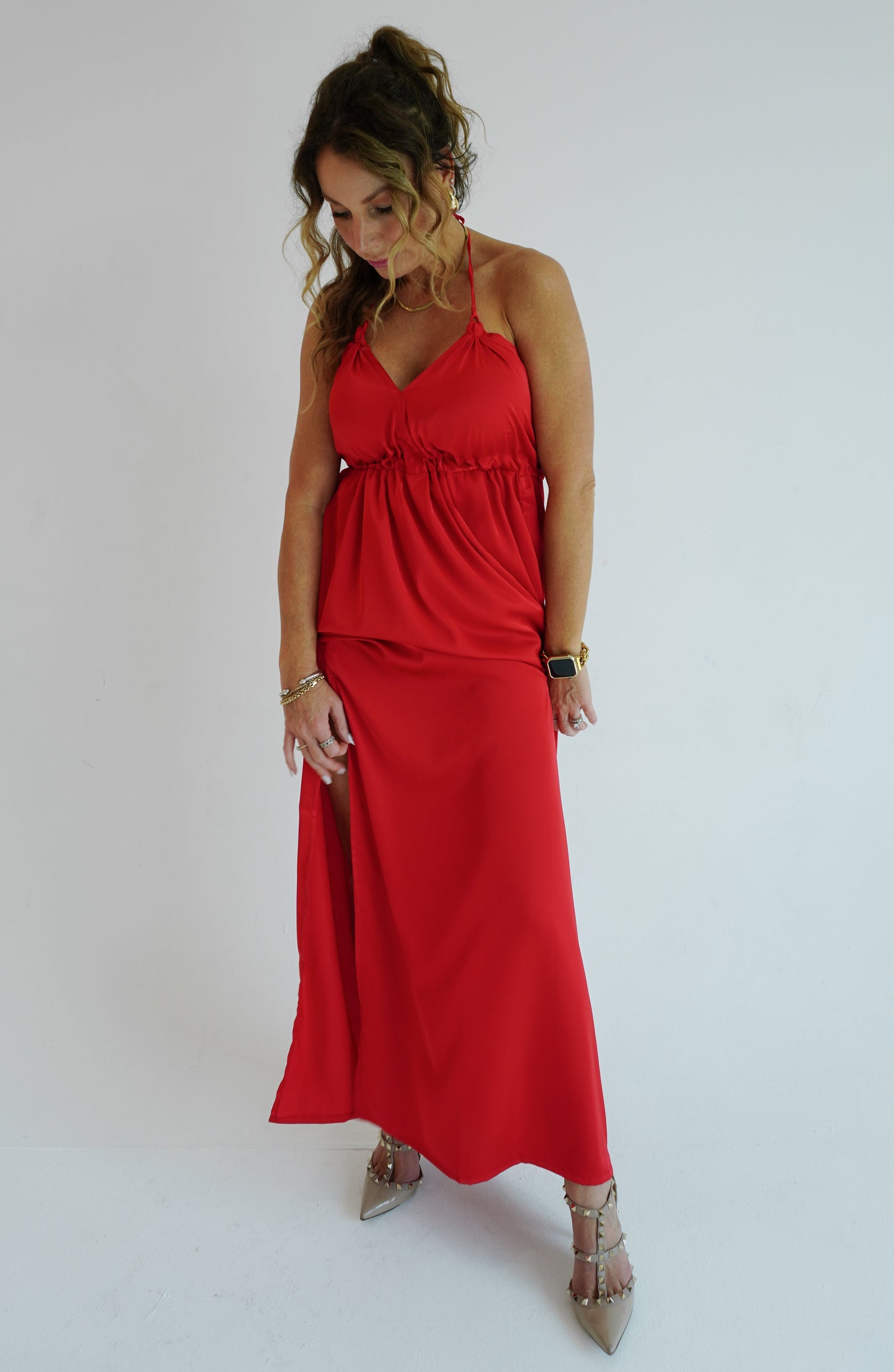 Sadie Maxi Dress - Cherry Red