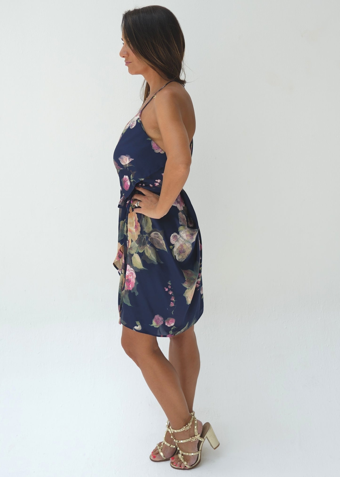 The Rebecca Dress - Navy Floral