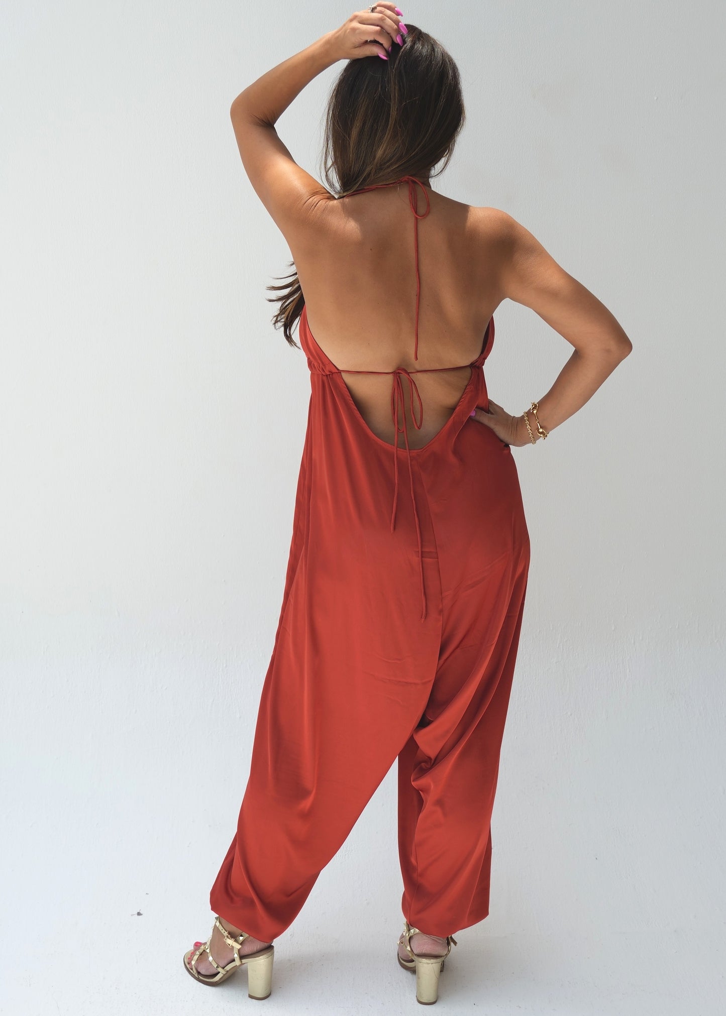 Sadie Jumpsuit - Burnt Orange