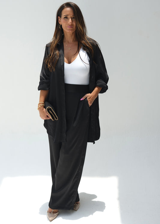 Regan's 3-Way Combo - Trousers & Sleeved Shirt Set - Black