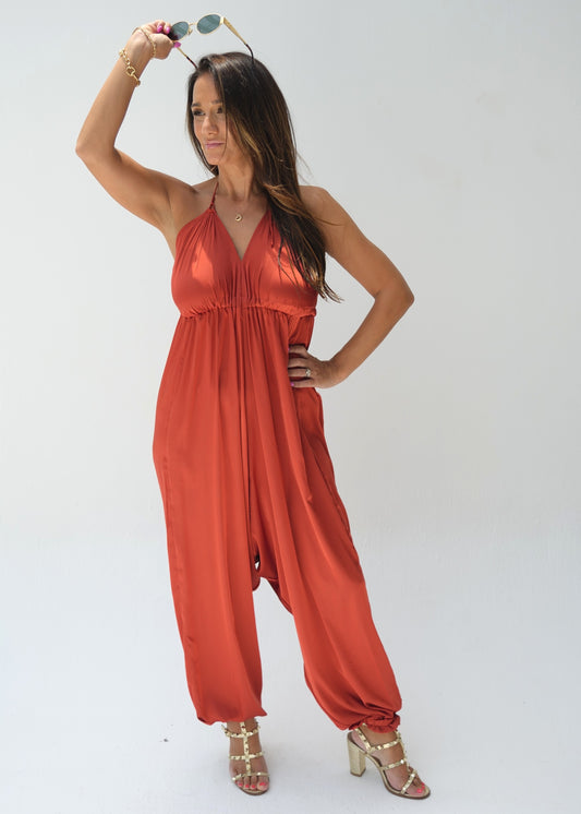 Sadie Jumpsuit - Burnt Orange