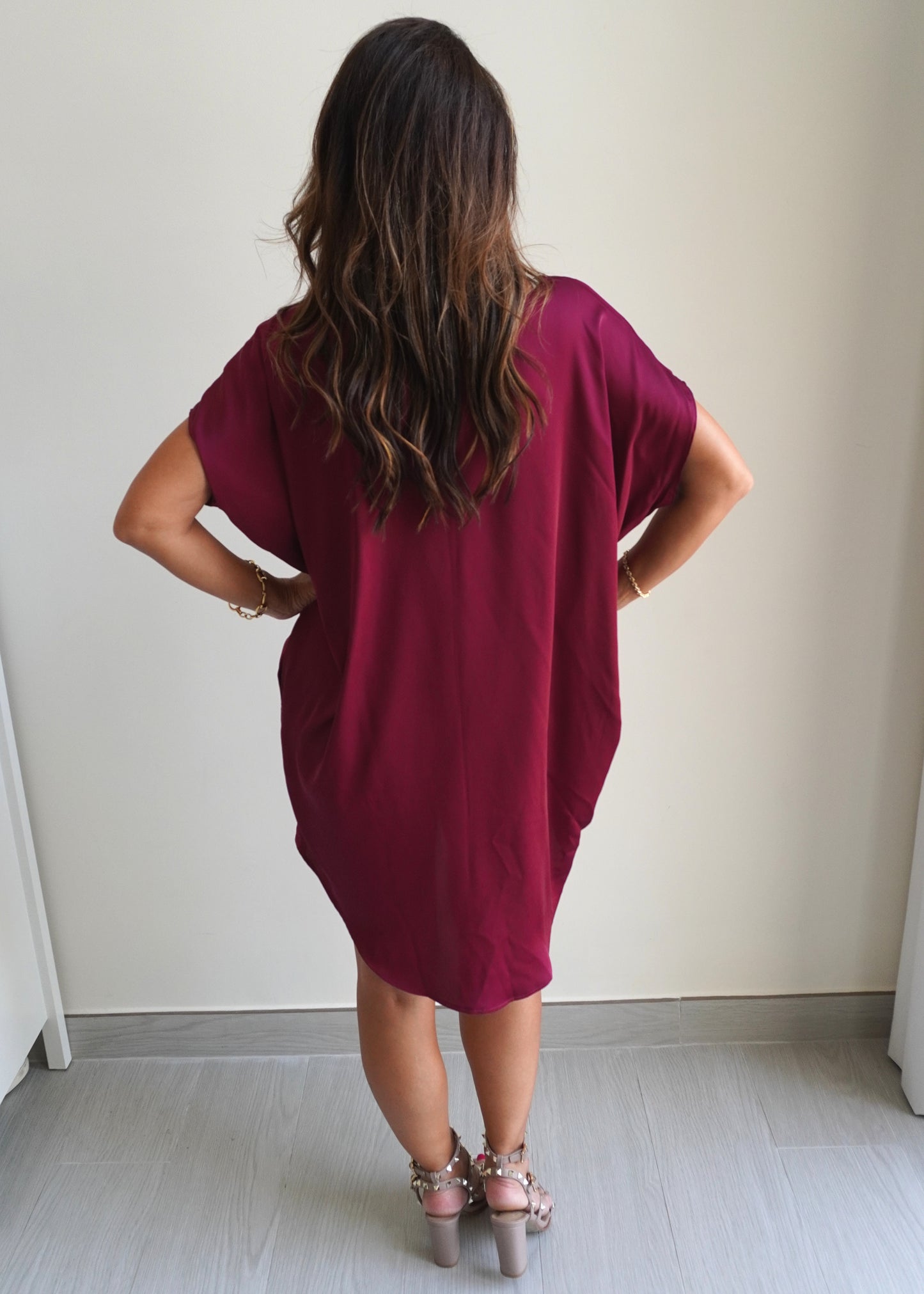 May’s Mini Dress - Wine