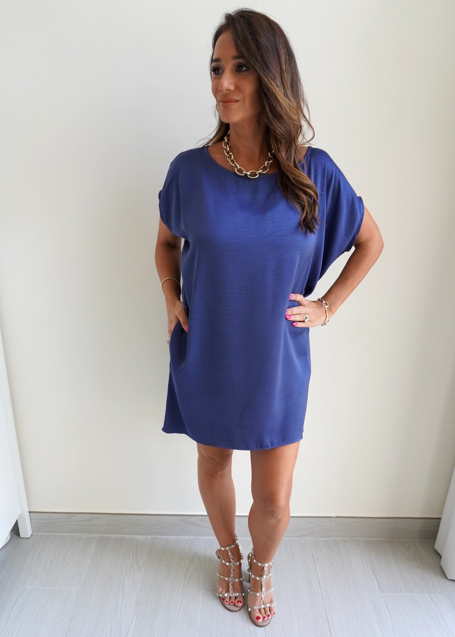 May’s Mini Dress - Blue