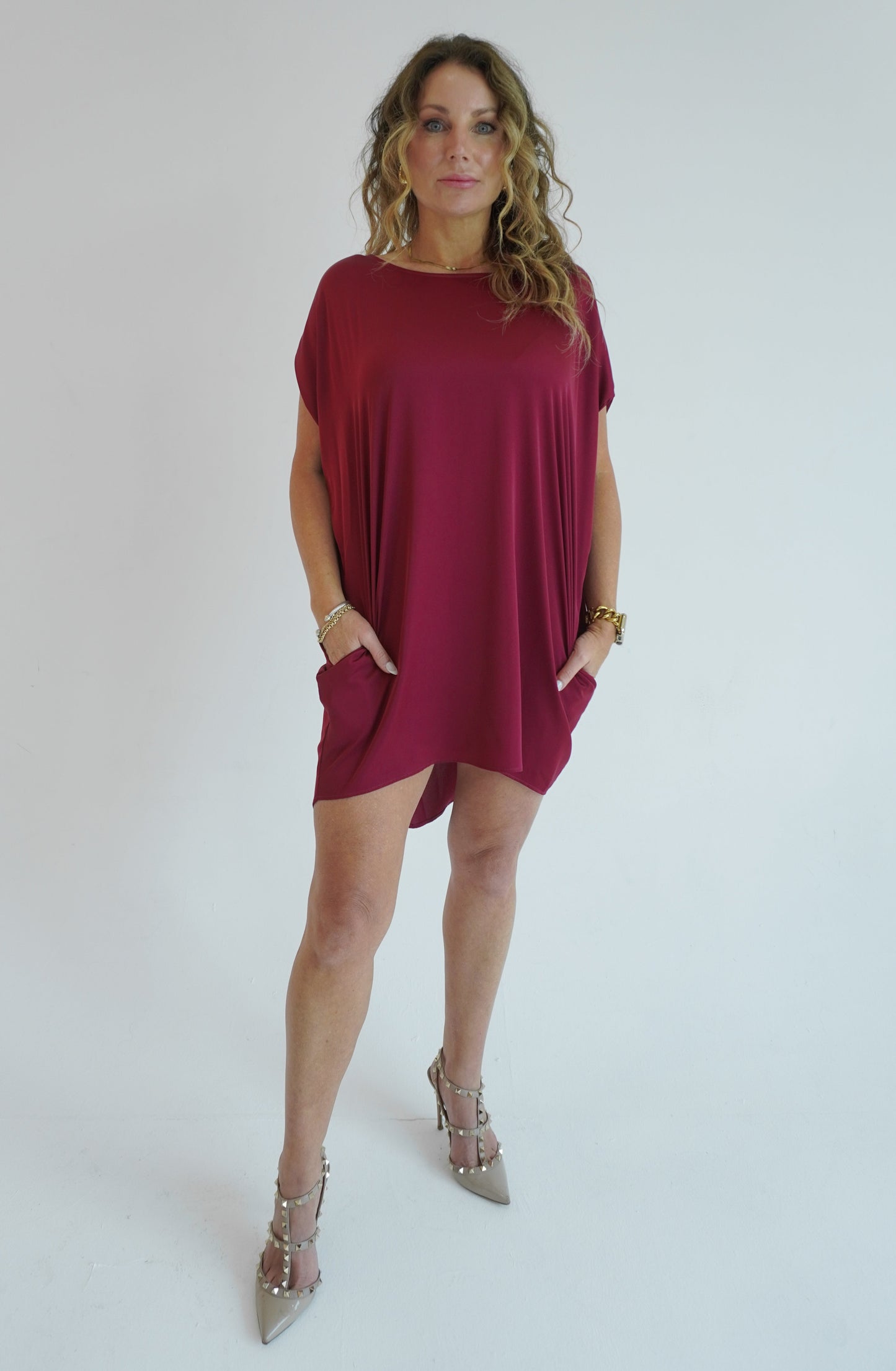 May’s Mini Dress - Wine