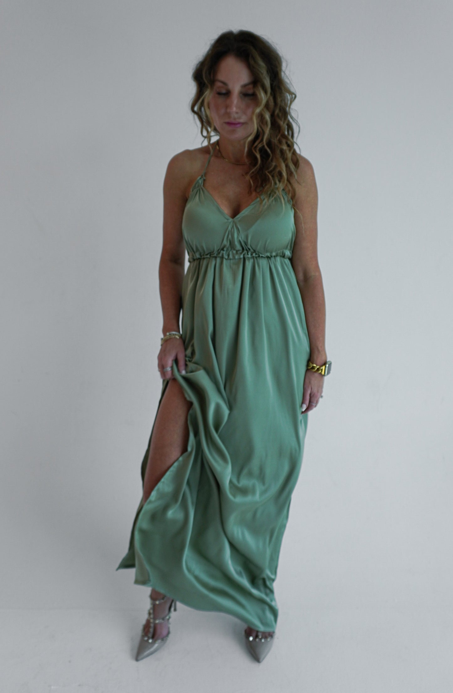 Sadie Maxi Dress - Olive Green