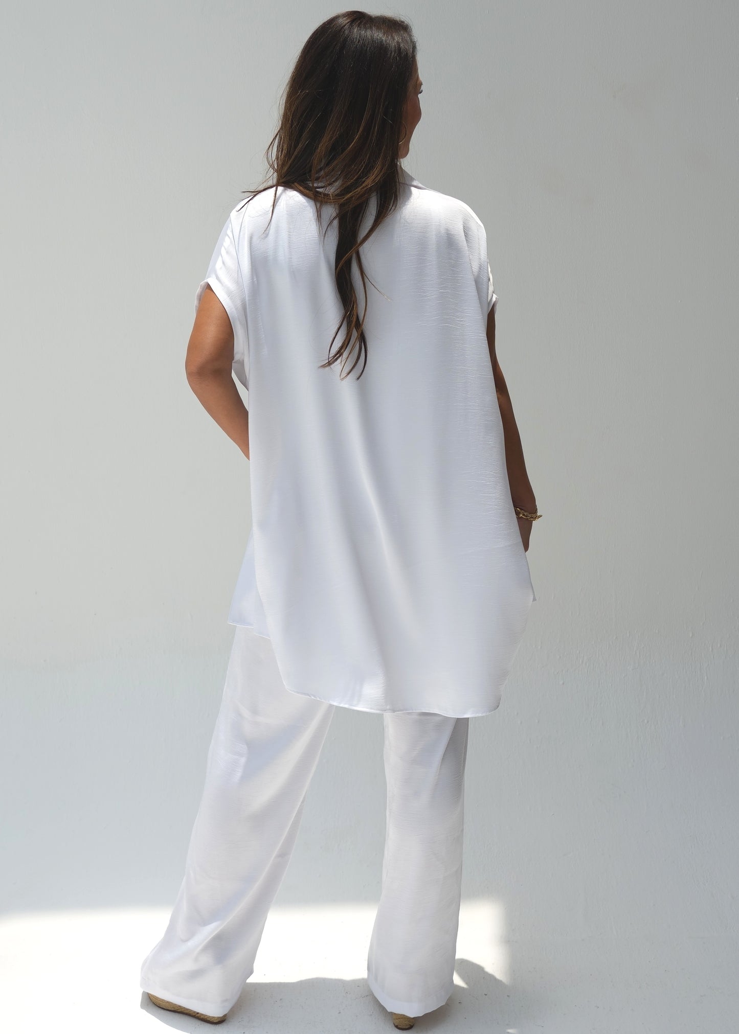 Regan's 3-Way Combo - Trousers & Sleeveless Shirt Set - White
