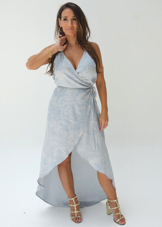 Sienna Wrap Dress - Blue